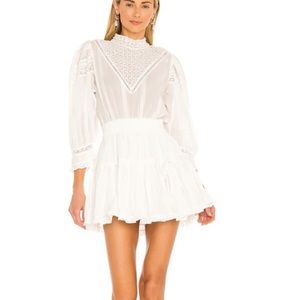 LoveShackFancy Viola Dress Antique White size Small